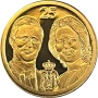 Златна монета "25 години кралска сватба" 2024, снимка 1