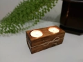 Декоративен сет от 2 части - цвят орех + Подарък 6 чаени свещи, снимка 12