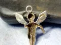 ФИГУРАЛЕН СРЕБЪРЕН ПЕНДАНТ АМУРЧЕ / АНГЕЛЧЕ СРЕБРО 925 РЪЧНА АР НУВО СТИЛ МАЙСТОРСКА РАБОТА 19466, снимка 2