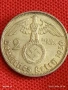 Сребърна монета 2 райхсмарки 1939г. Германия Трети Райх с Свастика за КОЛЕКЦИОНЕРИ 52977, снимка 3