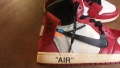 Off-White × Nike Air Jordan 1 Retro High The Ten "Chicago" AA3834-101 Размер EUR 44/UK 9 41-14-S, снимка 5