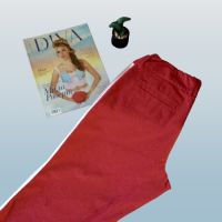  Елегантен дамски панталон с бели ленти, цвят цикламен, размер 46, снимка 16 - Панталони - 45133591