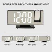 ✨Настолен LED часовник със светещ проектор на тавана , аларма , будилник, снимка 3 - Други - 45494561