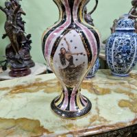 Уникална много красива антикварна колекционерска порцеланова белгийска ваза H.BEQUET , снимка 1 - Вази - 45234668