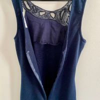 Елегантна къса синя рокля с камъчета, снимка 5 - Рокли - 45207680