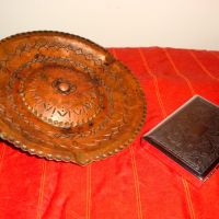 Винтидж кован, масивен, меден пепелник 100 год, снимка 6 - Антикварни и старинни предмети - 45178244