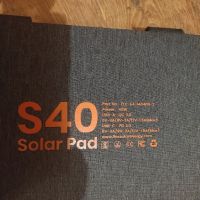 S40 Solar Pad 40W соларно зарядно 18W USB-A USB-CPD2.0 Преносимо сгъваемо НОВО, снимка 3 - Друга електроника - 45271578