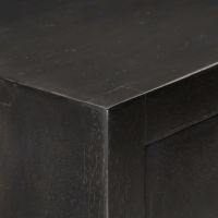 Шкаф с чекмеджета, черно и златисто, 45x30x105 см, манго масив, снимка 3 - Шкафове - 45751366