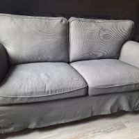 Сив мек двуместен диван Икеа, снимка 6 - Дивани и мека мебел - 45480288