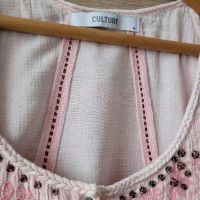 Розова блуза памучна материя с бродерии , снимка 6 - Тениски - 45520543