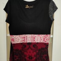 Desigual дамска блуза с къс ръкав/ тениска, L размер, снимка 4 - Тениски - 45177485