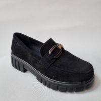 Дамски мокасини от велур в черно , снимка 8 - Дамски ежедневни обувки - 45355505