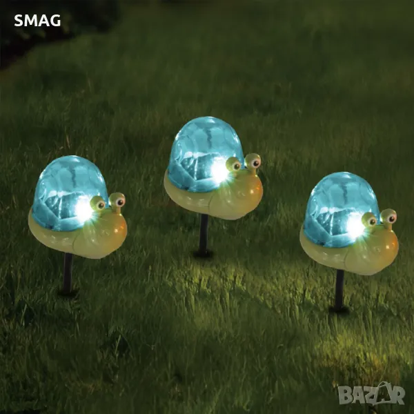 Соларен осветителен стик соларна лампа Охлюв Мини 15,5 см S_1245488, снимка 1