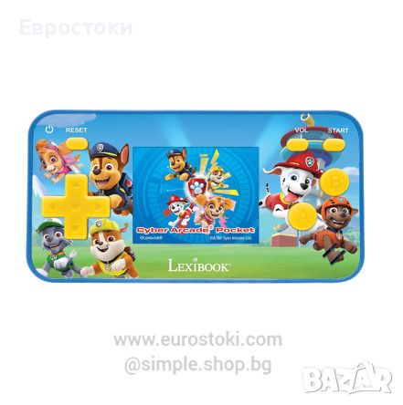 Преносима мини конзола Lexibook Paw Patrol Chase, джобна конзола Cyber Arcade, снимка 1