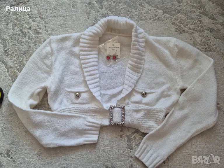 Дамско бяло болеро, снимка 1