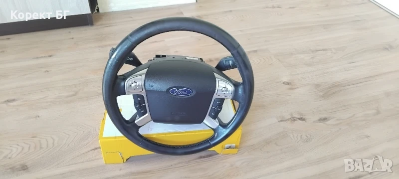 Мултифункционален волан с аербег airbag и лентов кабел + лост за мигачи/чистачки за Ford Mondeo, снимка 1