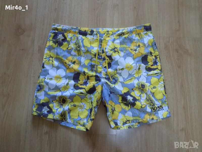 Къси панталони hugo boss шорти гащета бански плажни екип летни шарени оригинални мъжки S, снимка 1