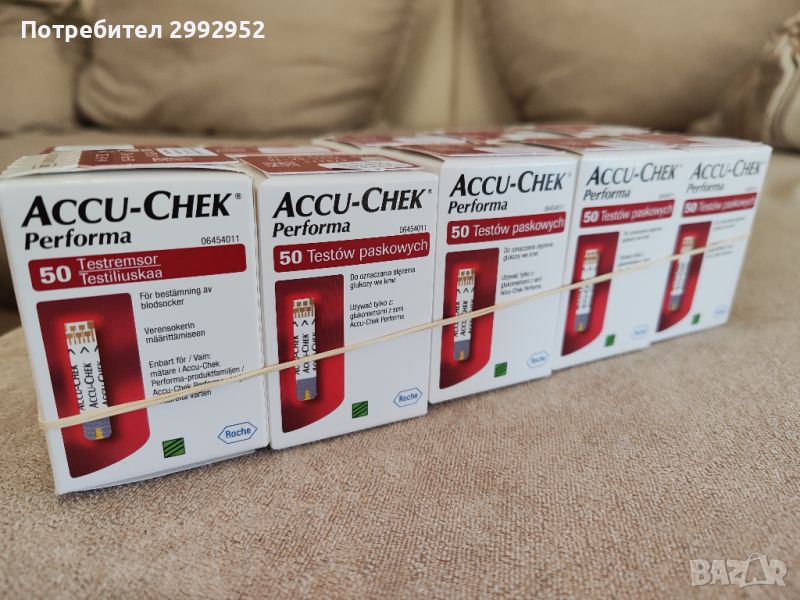 Тест ленти за кръвна захар Accu Chek, снимка 1