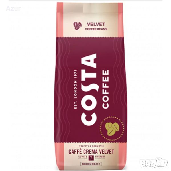 Кафе на зърна Costa Coffee Crema Velvet – 1 кг, снимка 1