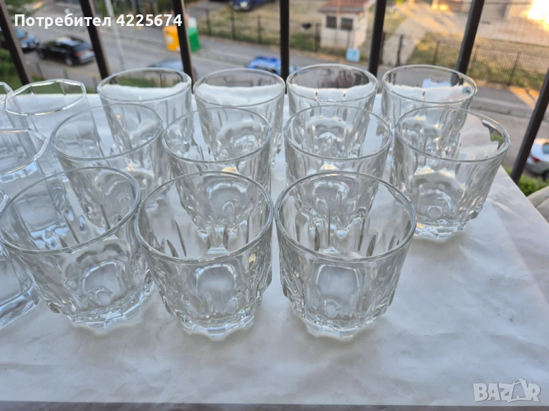 Стъклени чаши в три размера, снимка 1
