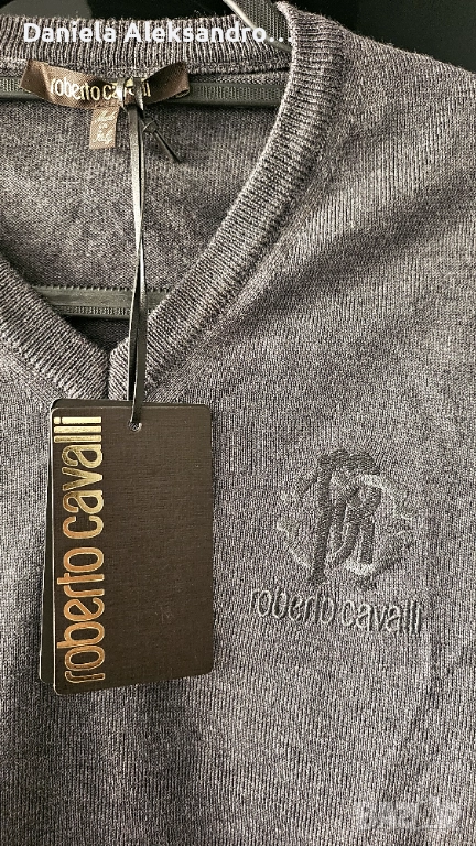 Roberto cavalli оригинален 100% вълнамъжки пуловер нов M, снимка 1