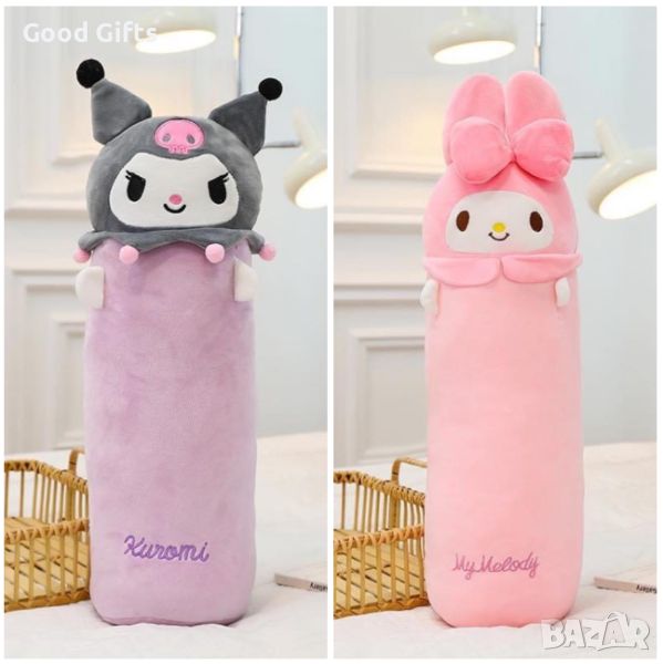 Плюшена играчка възглавница Hello Kitty Kuromi, 55см, снимка 1