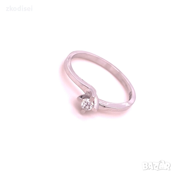 Златен дамски пръстен с диамант 0,11Ct. чистота:VS размер:54 модел:34031-1, снимка 1