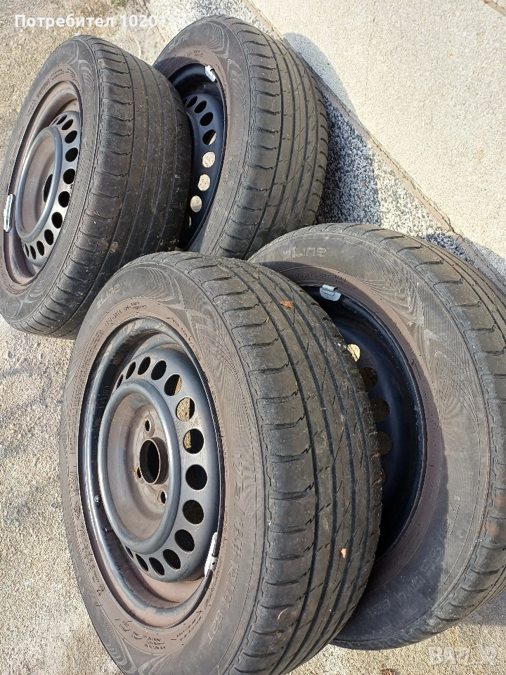 Джанти с гуми за Хонда джаз 4х100, снимка 1