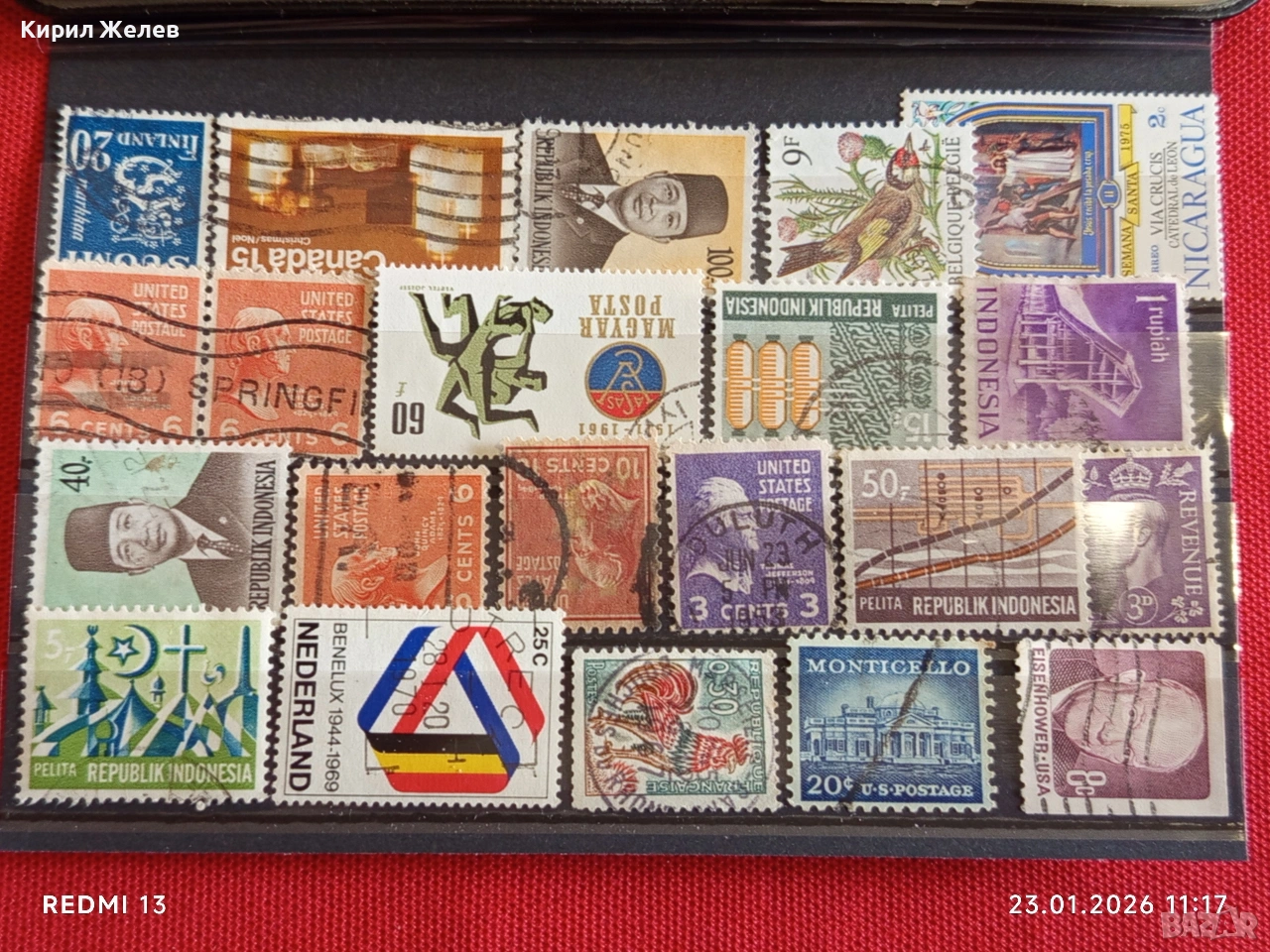 Стари пощенски марки от цял свят смесени АМЕРИКА, ИНДОНЕЗИЯ, УНГАРИЯ за КОЛЕКЦИЯ 51941, снимка 1
