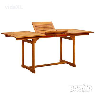 vidaXL Градинска трапезна маса, (120-170)x80x75 cм, акация масив(SKU:316568, снимка 1