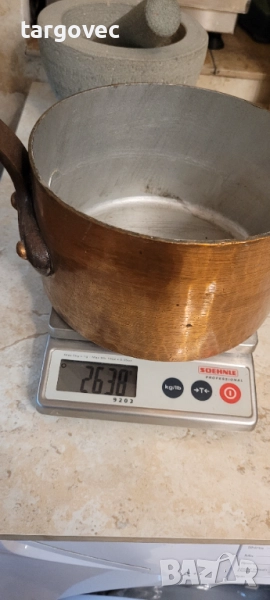 Изключителен ръчно кован френски меден тиган , снимка 1