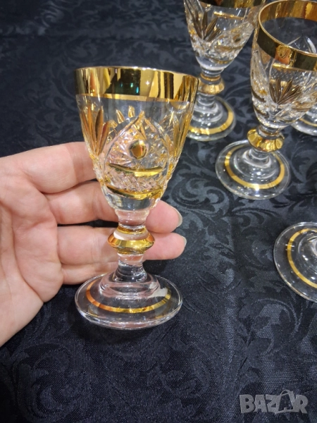 Сервиз с позлата( за ракия/аперитив), снимка 1