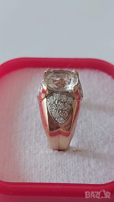 Златен пръстен с блилянти, снимка 1