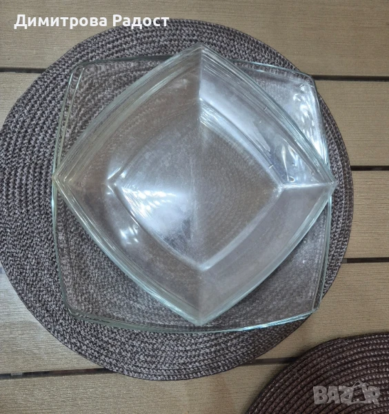 Стъклени чинии за сервиране! Състояние използвано като ново! , снимка 1