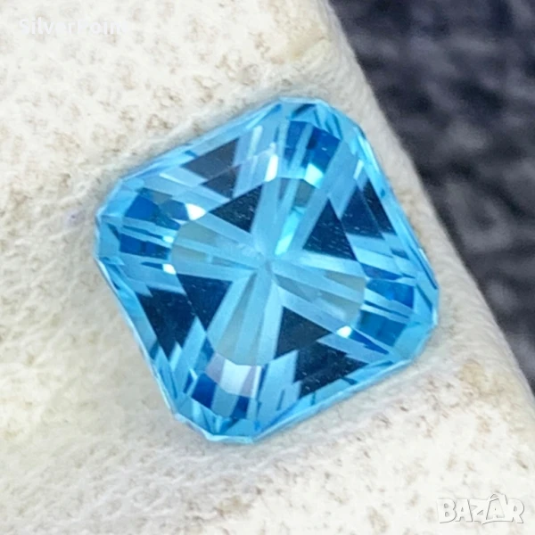 Топаз син фензи шлифовка , снимка 1
