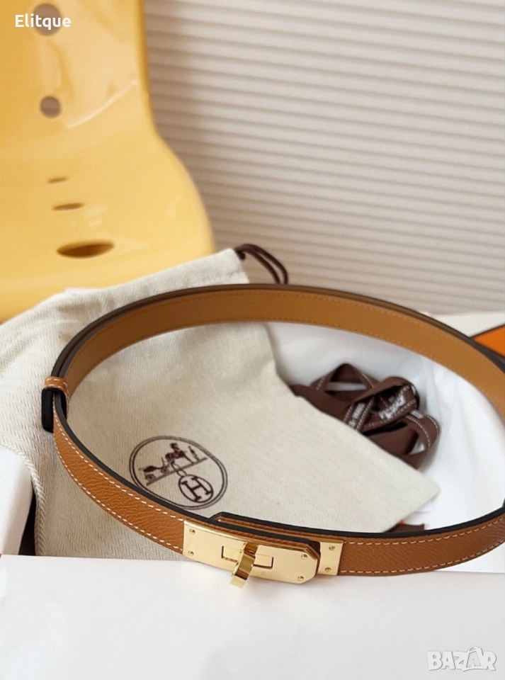 колан от естествена кожа в кутия и сертификат hermes , снимка 1