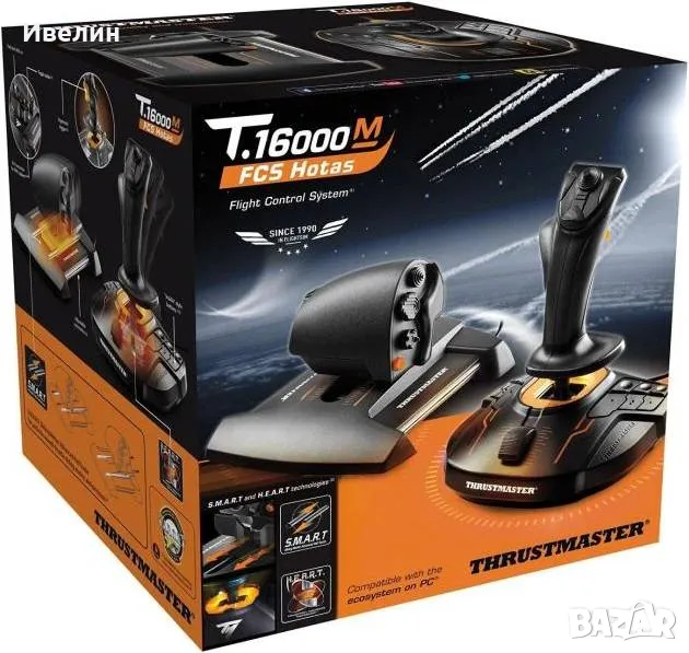 Thrustmaster T16000M HOTAS контролери за полетни симулатори, снимка 1