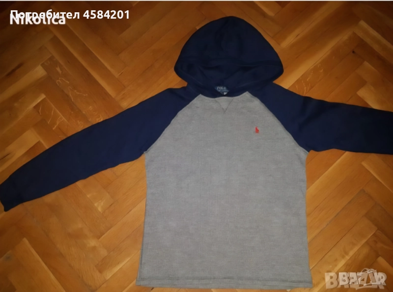 Страхотен суитшърт RALPH LAUREN с качулка за 14-15 г. момче. КАТО НОВ!, снимка 1