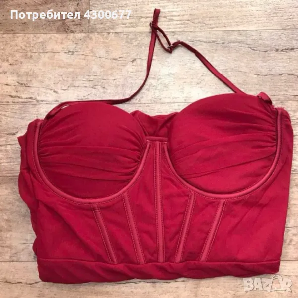 Винено червена официална дамска рокля, снимка 1