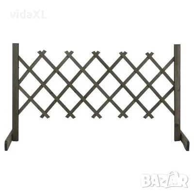 vidaXL Градинска оградна решетка, сива, 120x60 см, чам масив（SKU:314823）, снимка 1