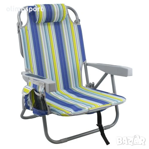 Сгъваем нисък стол, шезлонг за плаж и къмпинг (60025401) , снимка 1