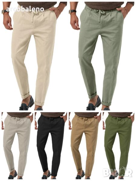 Нови мъжки модерни бизнес прави едноцветни ежедневни панталони, 8цвята , снимка 1