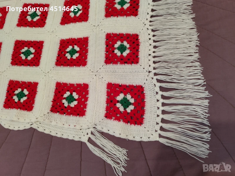 Плетена покривка за легло 160/200, снимка 1