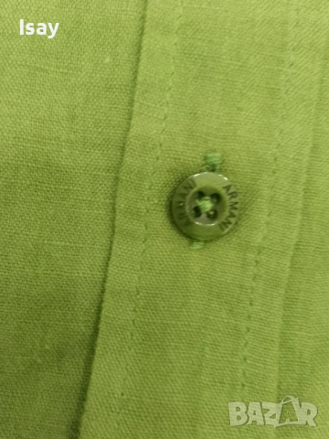 Мъжка риза Армани 100% лен, снимка 2 - Ризи - 53919125