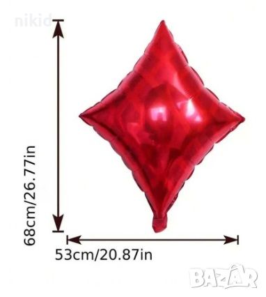 Покер карти Хазарт фолио фолиев балон хелий и въздух парти, снимка 4 - Други - 46563560