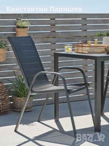 Чисто нова градинска маса Ш90xД90 черна, снимка 3 - Маси - 52164096