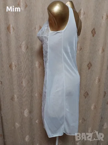 L Бяла нощница / подплата / с дантела , снимка 6 - Нощници - 50320679