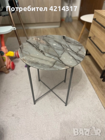 Кръгла стъклена маса, снимка 2 - Маси - 52541901