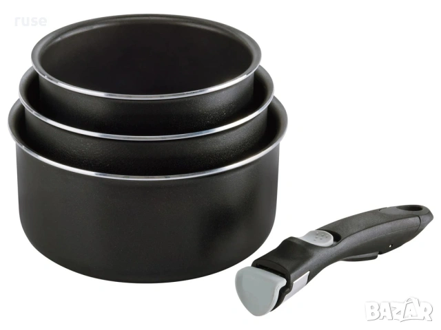 НОВИ! Комплект тенджери със сваляща се дръжка 4 части 