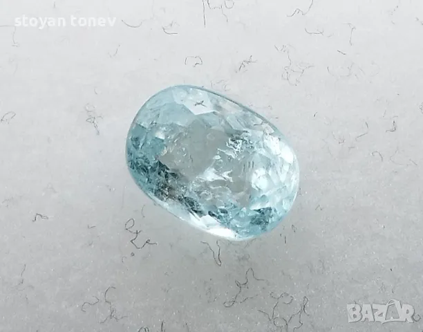 Рядък син Параиба турмалин със силен блясък - 1.37кт.! Сертификат! Нов!, снимка 12 - Други - 49927240